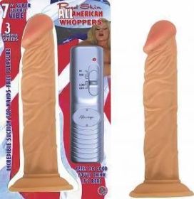 All American Whopper 7 inches Vibrating Dildo Beige - NW1896-1