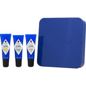 Jack Black by Jack Black LIP BALM TRIO (NATURAL MINT & SHEA BUTTER, SHEA BUTTER & VITAMIN E, PINEAPPLE MINT) 0.25 OZ - AS Picture