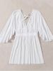 Plus Size Chiffon Flounce Cover Ups; Women's Plus Solid Elegant Bikini Tops Cover Ups - White - 3XL(18)