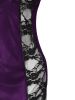 Women Dress Night Lace Pajamas Dress Sexy Sleepwear Backless Vintage Dress - Purple - XL(12)