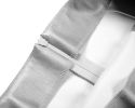 Womens Leather Skirt High Waisted Stretchy Slit Faux Pleather Mini Skirts - silver - L