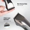 Bosonshop Professional Cordless Rechargeable Hair Clipper Kit for Men with Charging Base for Barbers 4 Guide Combs & 5 Speeds - Gray