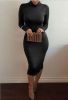 Fashion Women Bandange Dress Bodycon Long sleeve Sexy Clubwear Party Dress - Red - S