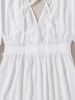 Plus Size Chiffon Flounce Cover Ups; Women's Plus Solid Elegant Bikini Tops Cover Ups - White - 4XL(20)