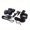 BDSM Bondage Set; Erotic Bed Games; Adults Handcuffs; Nipple Clamps; Whip Spanking Anal Plug Vibrator SM Kit; Sex Toys For Couples - Purple