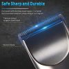 Bosonshop Professional Cordless Rechargeable Hair Clipper Kit for Men with Charging Base for Barbers 4 Guide Combs & 5 Speeds - Gray